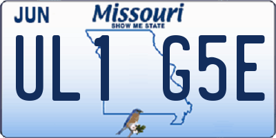 MO license plate UL1G5E