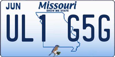 MO license plate UL1G5G