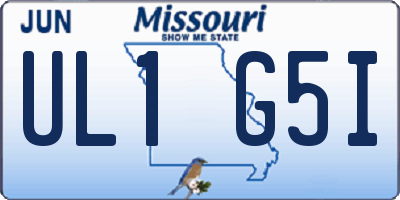 MO license plate UL1G5I