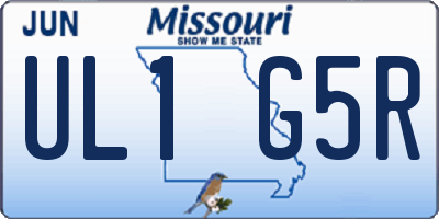 MO license plate UL1G5R