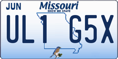 MO license plate UL1G5X