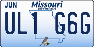 MO license plate UL1G6G