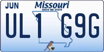 MO license plate UL1G9G