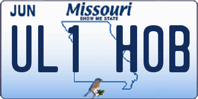 MO license plate UL1H0B