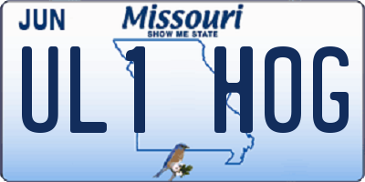 MO license plate UL1H0G