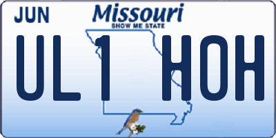 MO license plate UL1H0H