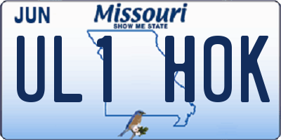 MO license plate UL1H0K