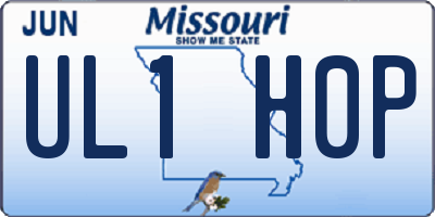 MO license plate UL1H0P