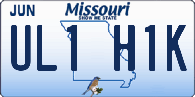 MO license plate UL1H1K