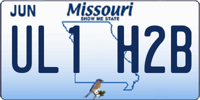MO license plate UL1H2B