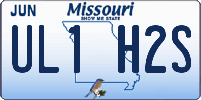 MO license plate UL1H2S
