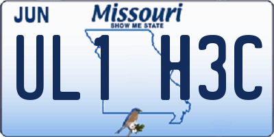 MO license plate UL1H3C