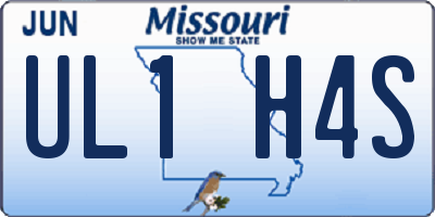 MO license plate UL1H4S
