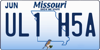 MO license plate UL1H5A