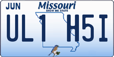 MO license plate UL1H5I