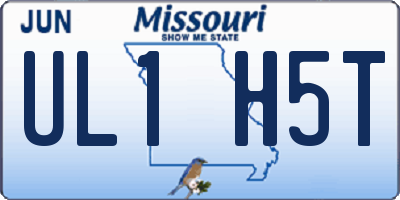 MO license plate UL1H5T