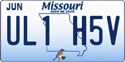 MO license plate UL1H5V