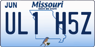 MO license plate UL1H5Z
