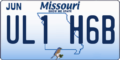 MO license plate UL1H6B