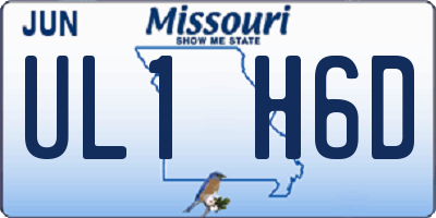 MO license plate UL1H6D