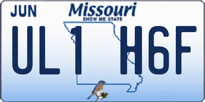MO license plate UL1H6F