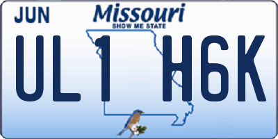 MO license plate UL1H6K