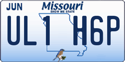 MO license plate UL1H6P