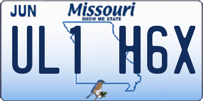 MO license plate UL1H6X