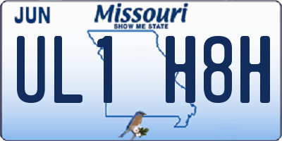 MO license plate UL1H8H