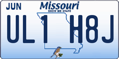 MO license plate UL1H8J