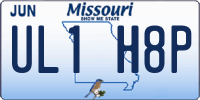 MO license plate UL1H8P