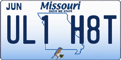 MO license plate UL1H8T
