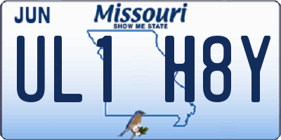 MO license plate UL1H8Y