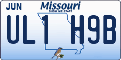 MO license plate UL1H9B