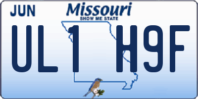 MO license plate UL1H9F