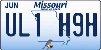 MO license plate UL1H9H