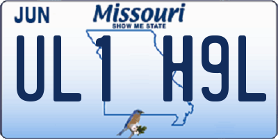 MO license plate UL1H9L