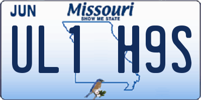 MO license plate UL1H9S