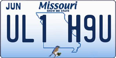 MO license plate UL1H9U