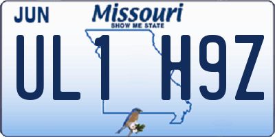 MO license plate UL1H9Z