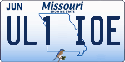 MO license plate UL1I0E