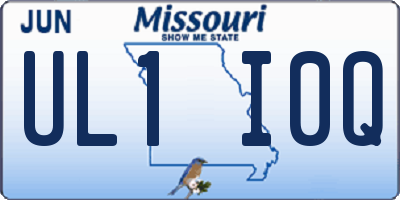 MO license plate UL1I0Q
