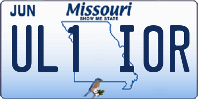 MO license plate UL1I0R
