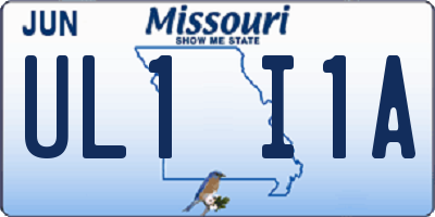 MO license plate UL1I1A
