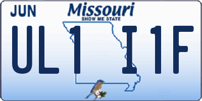 MO license plate UL1I1F