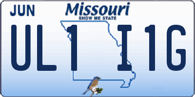 MO license plate UL1I1G