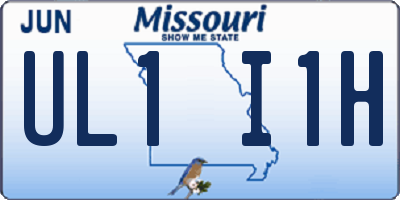 MO license plate UL1I1H