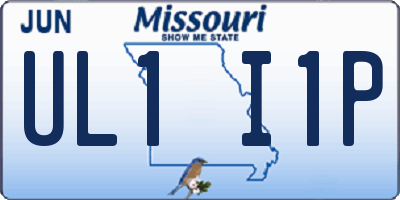 MO license plate UL1I1P