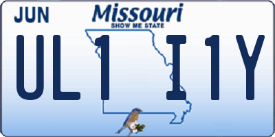 MO license plate UL1I1Y