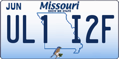 MO license plate UL1I2F